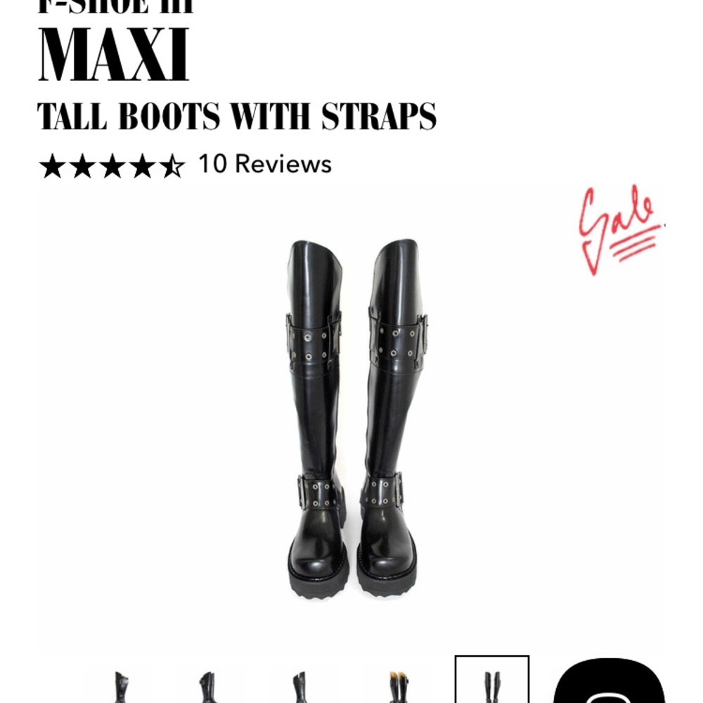 John Fluevog Black F-SHOE HI
MAXI Tall Boots with Straps